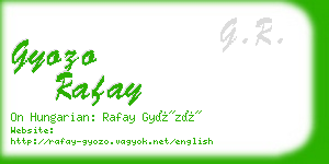 gyozo rafay business card